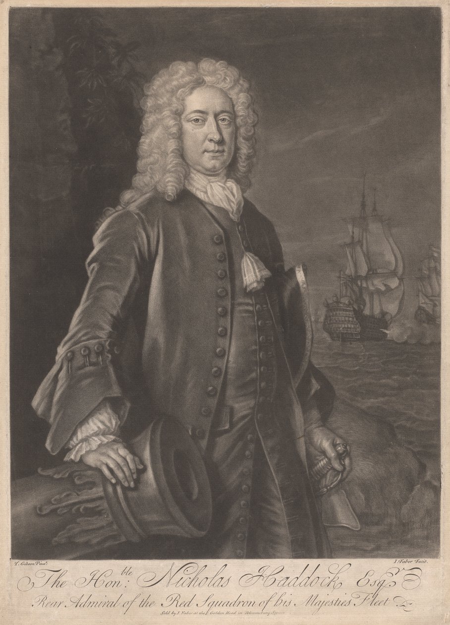 Saygıdeğer Nicholas Haddock, Av. by John Faber the younger
