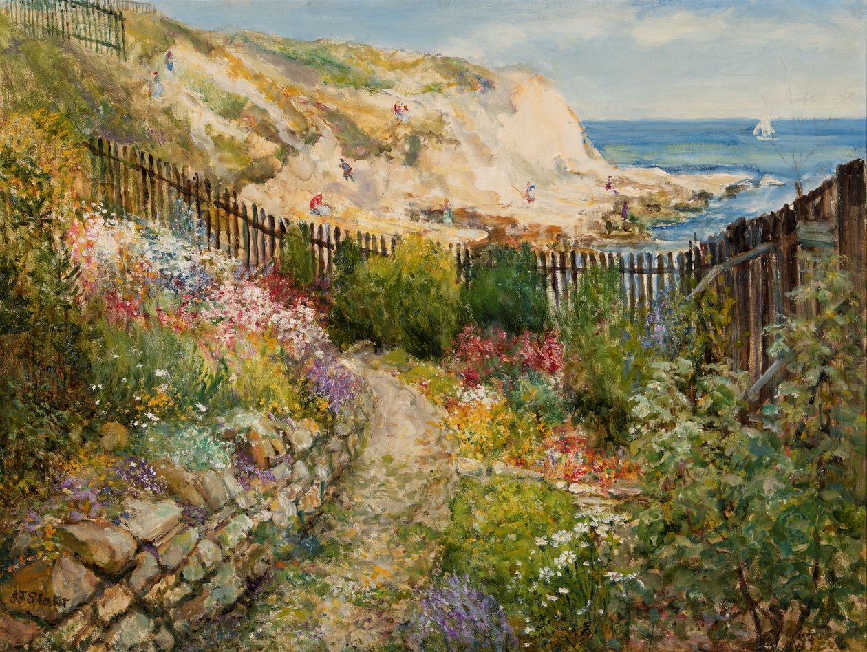 Denize bakan bir Cullercoats Bahçesi (gemide petrol) by John Falconar Slater