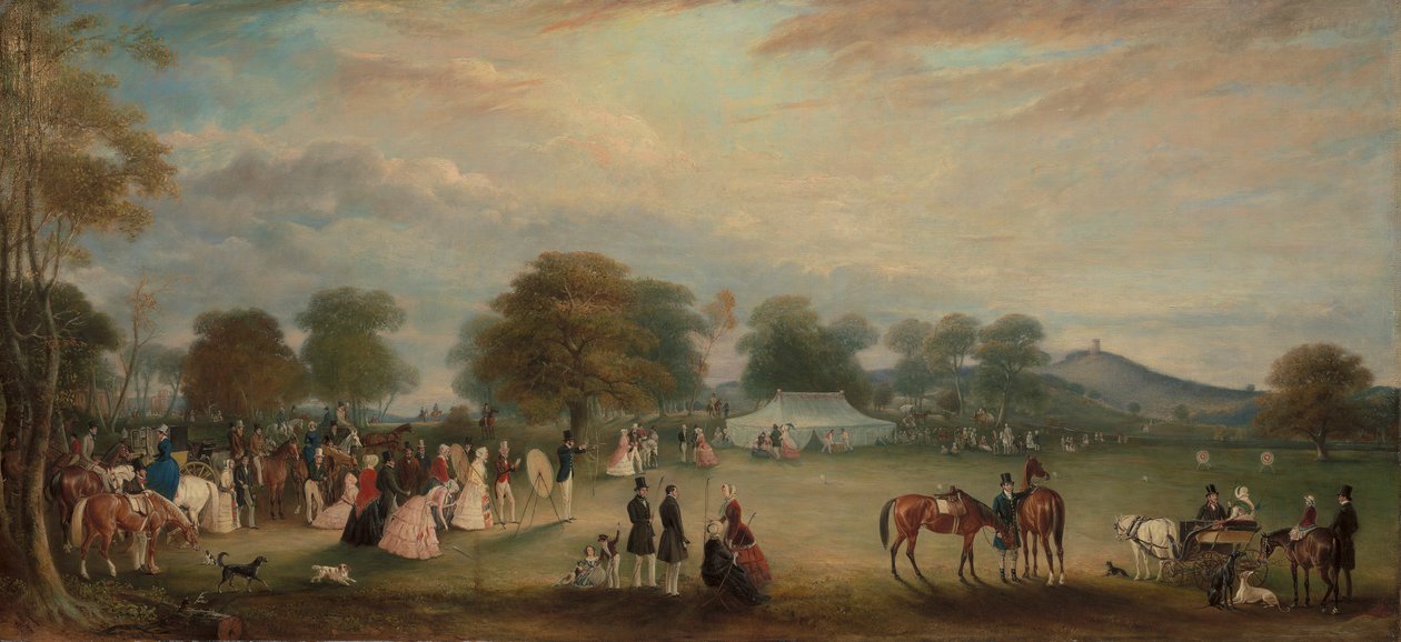Bradgate Park, Leicestershire'da Okçuluk Toplantısı by John Ferneley