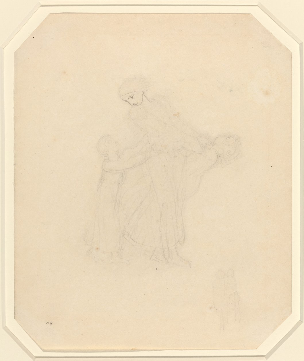 Yetişkin ve İki Çocuk by John Flaxman
