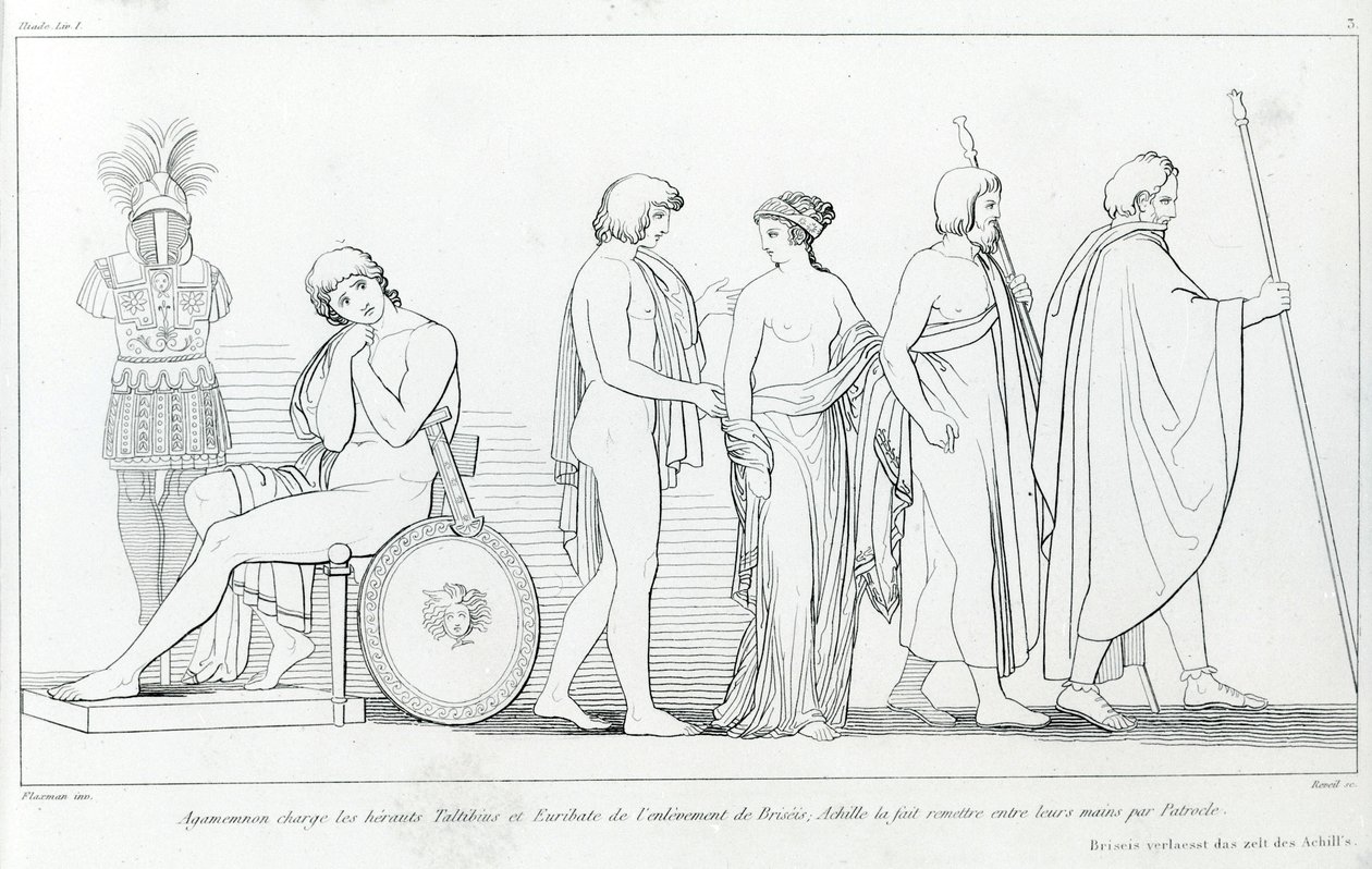 Agamemnon, haberciler Taltibius ve Euribat