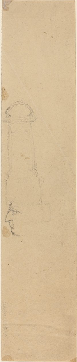 Profilde Yüz Sola Karşı ve Anıt by John Flaxman
