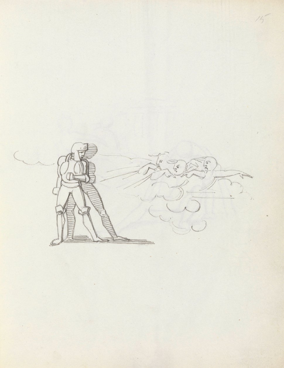John Philip Kemble Hamlet olarak, 1783 (kalem, mürekkep ve kağıt üzerinde yıkama) by John Flaxman