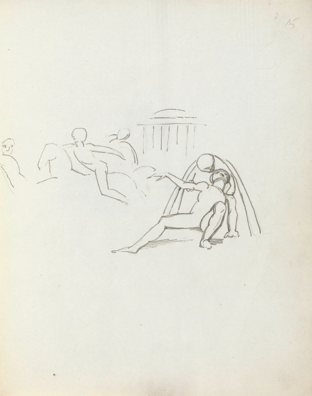 John Philip Kemble Hamlet olarak, 1783 (kalem, mürekkep ve kağıt üzerinde yıkama) by John Flaxman