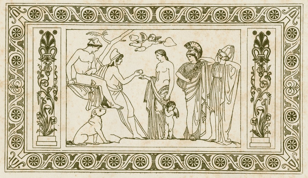 Paris Hükmü (illüstrasyon) by John Flaxman