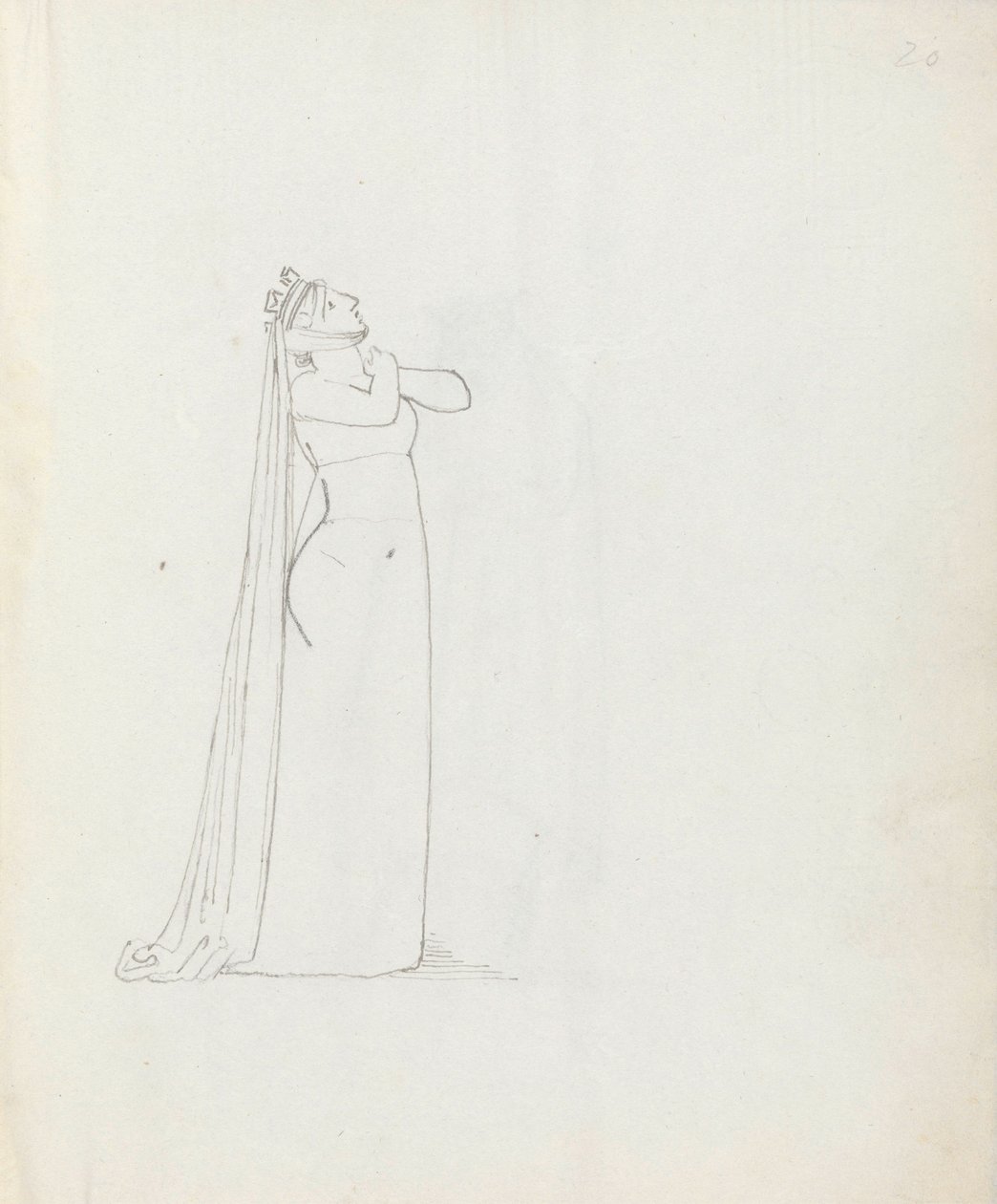 Bayan Siddons Constance, 1783 olarak (kalem, mürekkep ve kağıt üzerinde yıkama) by John Flaxman