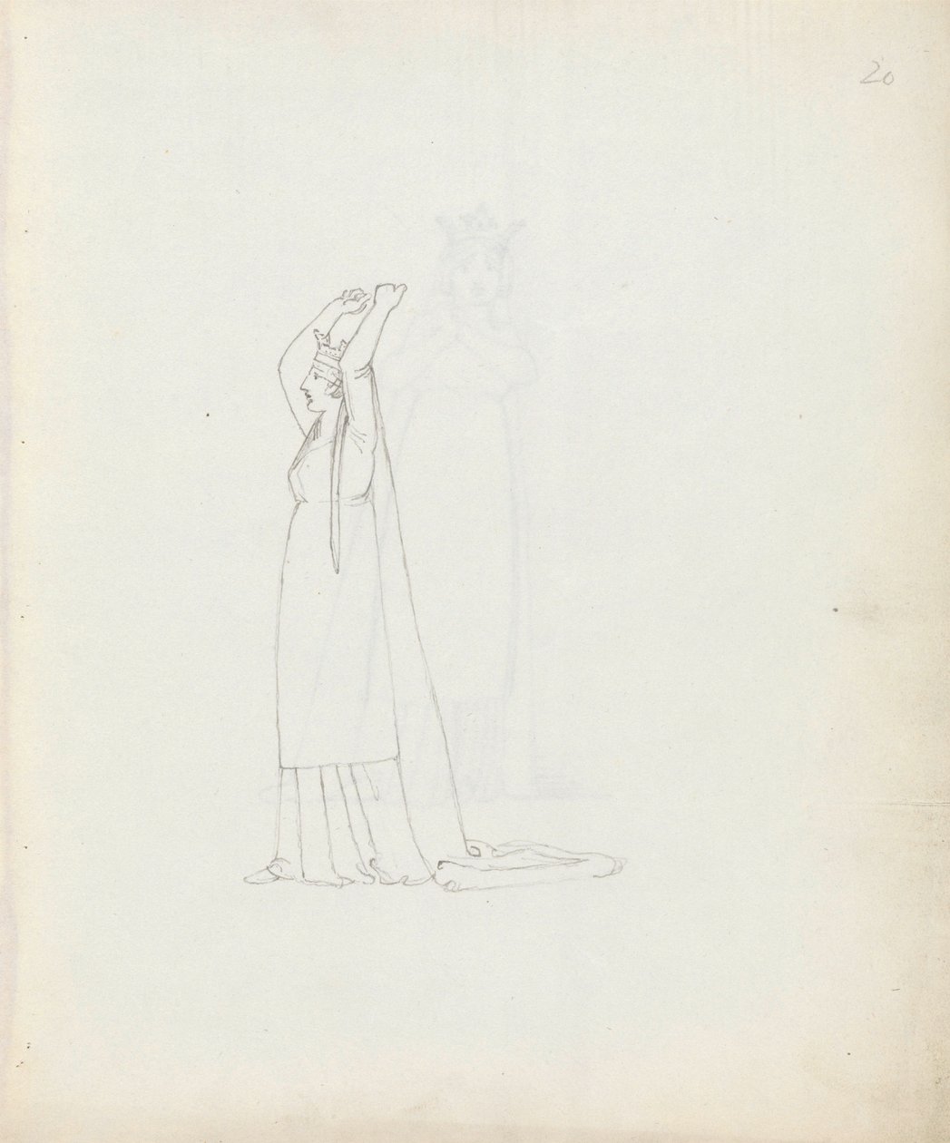 Bayan Siddons Constance, 1783 olarak (kalem, mürekkep ve kağıt üzerinde yıkama) by John Flaxman