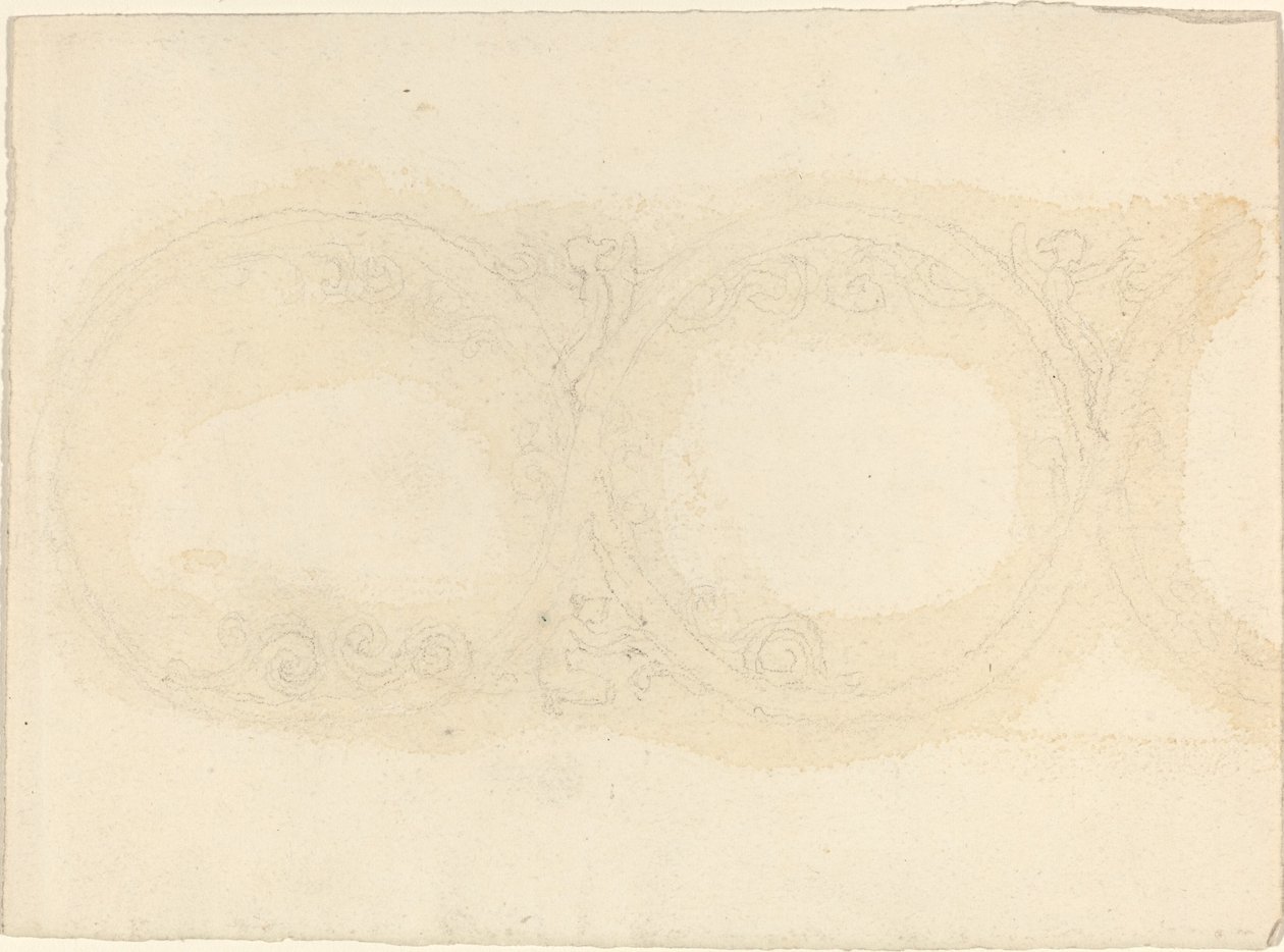 Kanatlı Kadın Figürlü Süs Bordür Tasarımı by John Flaxman