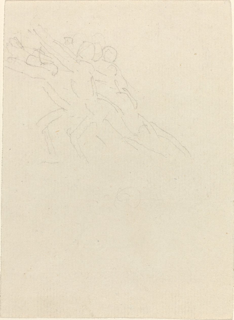 Kolları Kaldırılmış Koşu Figürleri by John Flaxman