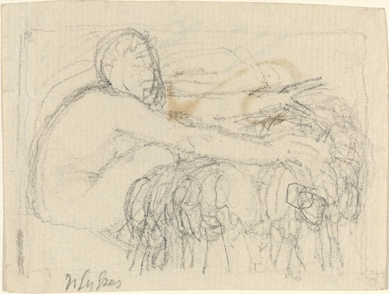 Kolları Uzanmış Oturan Figür by John Flaxman