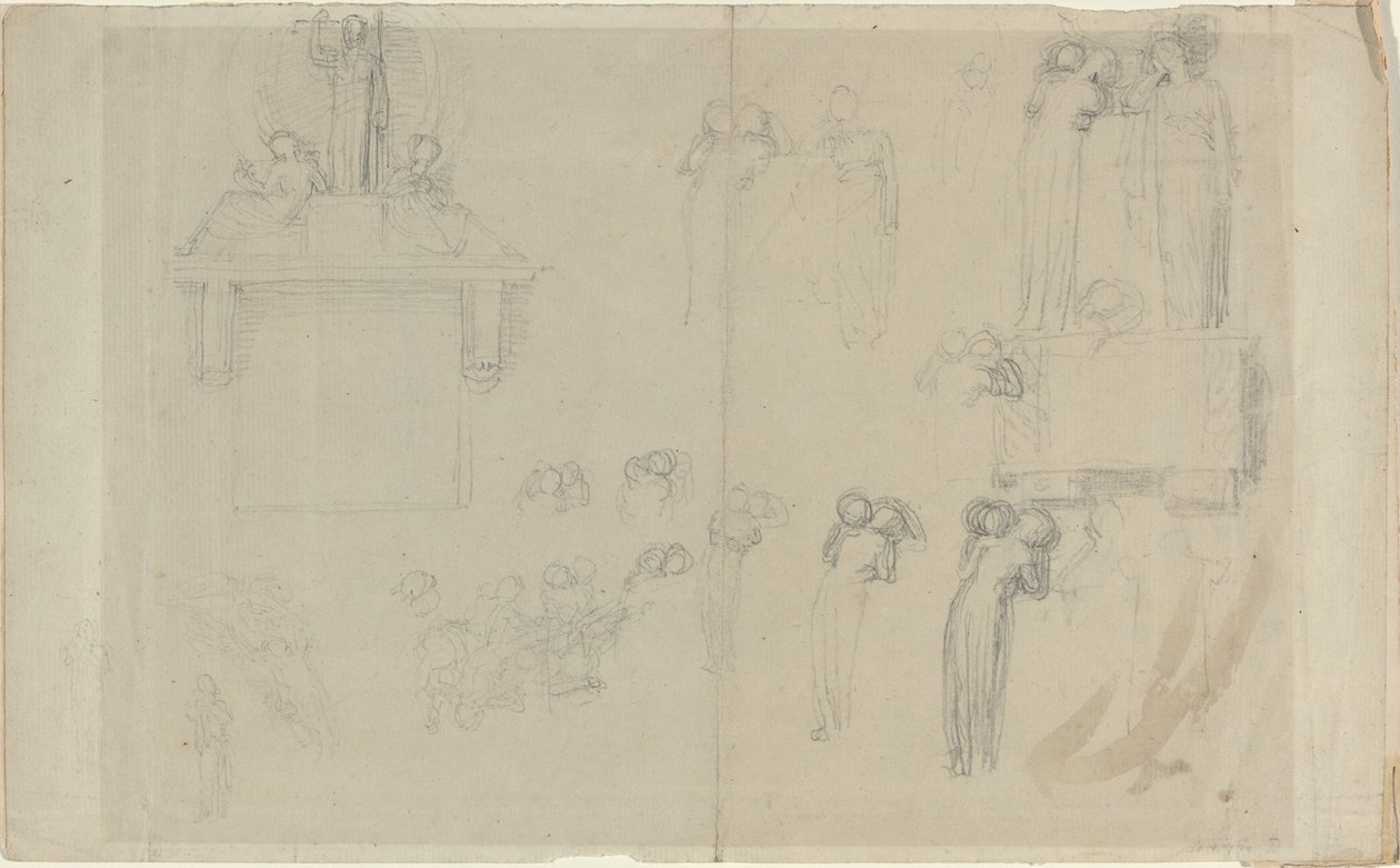 Çalışma Sayfası [recto ve verso] by John Flaxman