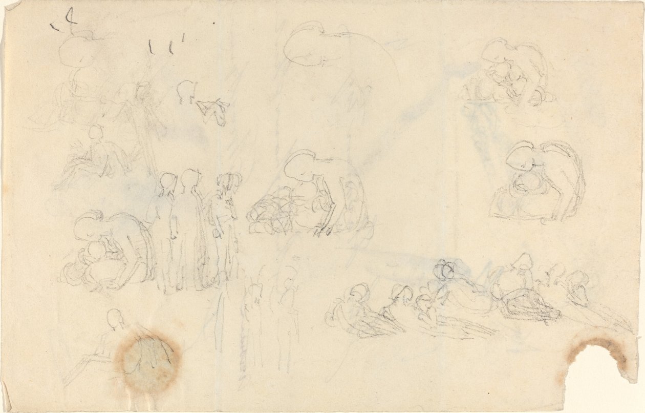 Çalışma Sayfası [recto ve verso] by John Flaxman