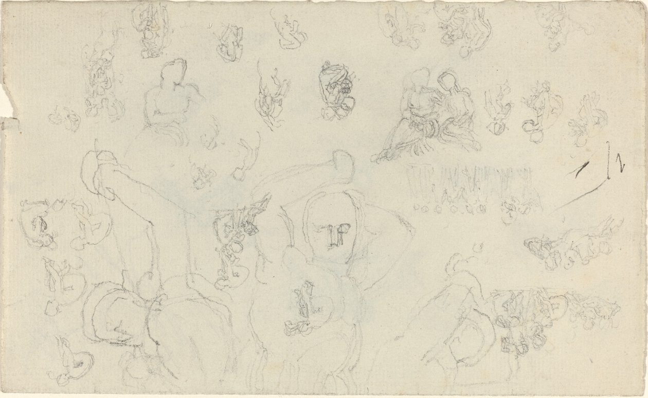 Çalışma Sayfası [recto ve verso] by John Flaxman