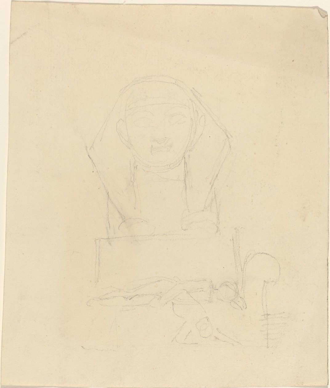Ön Planda Yatan Figürlerle Sfenks by John Flaxman