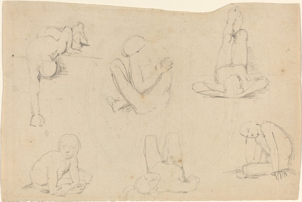 Erkek Figürü Çalışmaları by John Flaxman