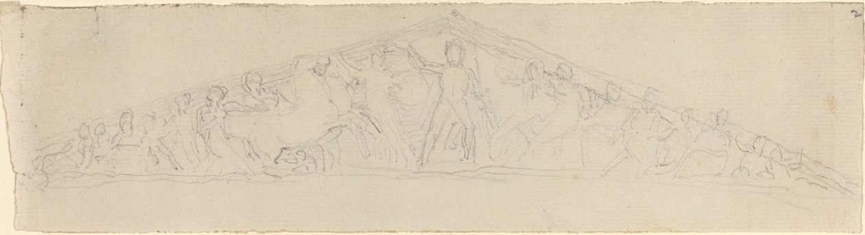 Parthenon Batı Alınlığının Yeniden İnşası Çalışması by John Flaxman