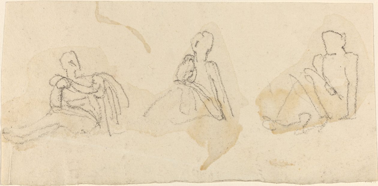 Üç Oturan Figür by John Flaxman