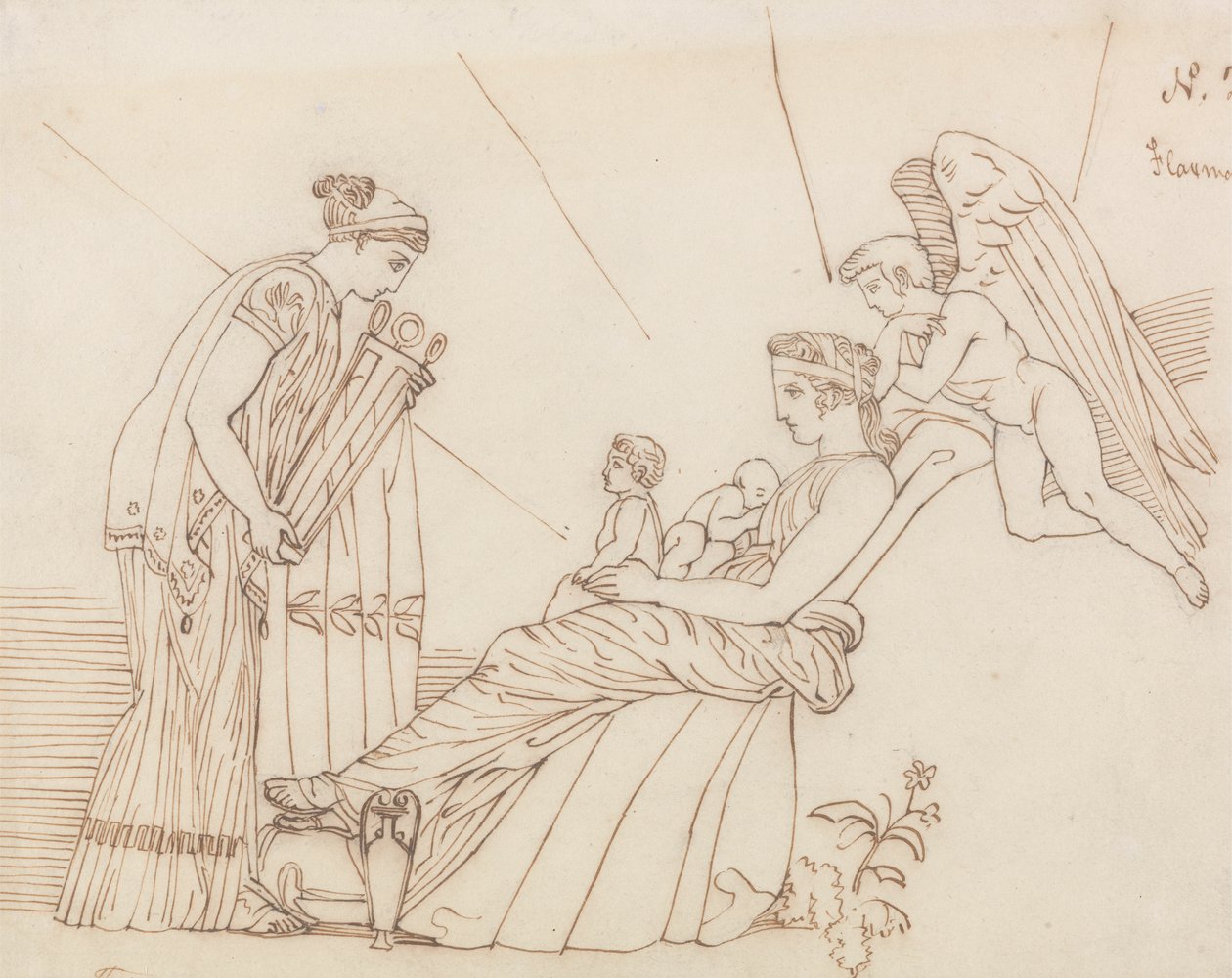 Doğumunda Phoebus'a, Aeschylus'tan, Furies by John Flaxman