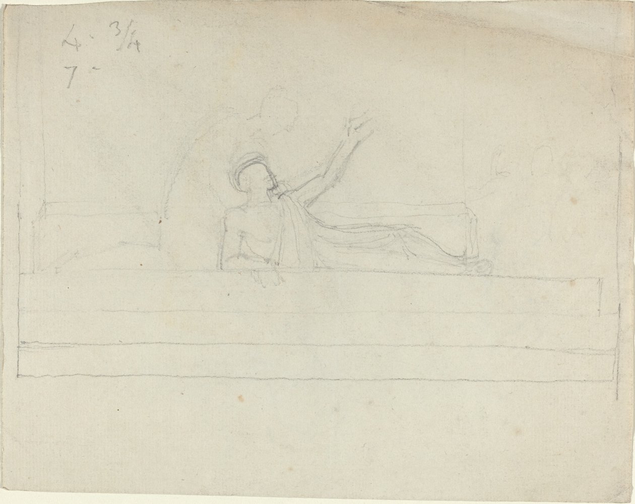İki Yunan Klasik Figürü by John Flaxman