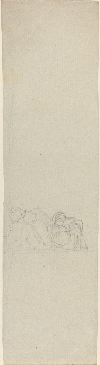 İki Birbirine Sarılmış Figürler by John Flaxman