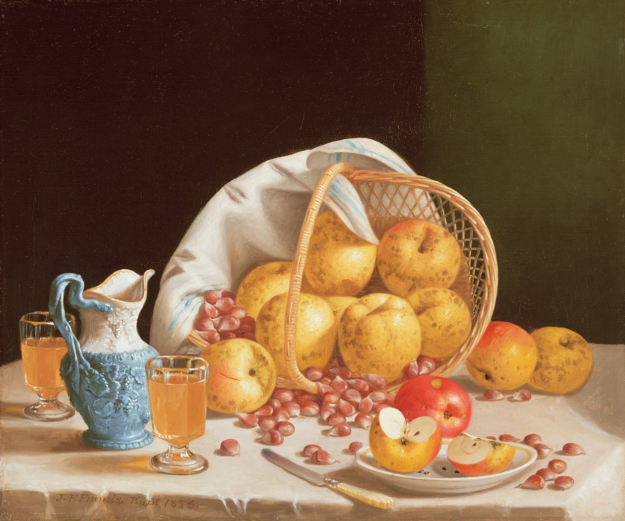Sarı Elmalı Natürmort, 1858 by John Francis