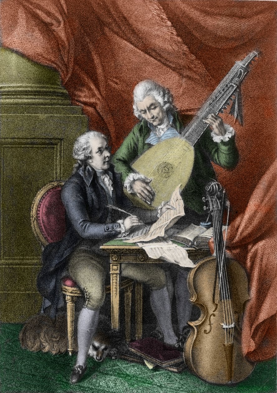 Wolfgang Amadeus Mozart ve Franz Joseph Haydn by John Francis Rigaud