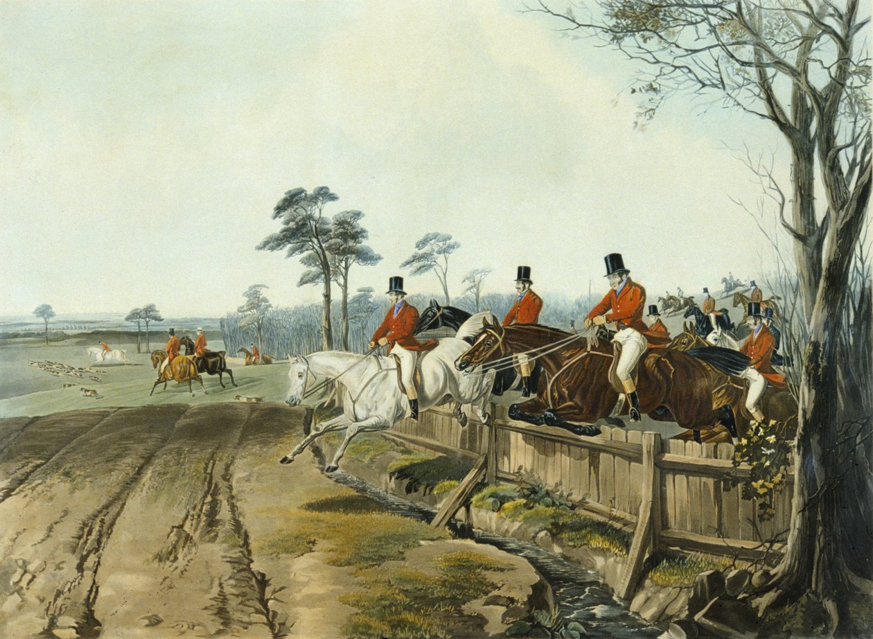 Full Cry, Huffman ve Mackrill tarafından oyulmuş (renkli gravür) by John Frederick Herring Snr