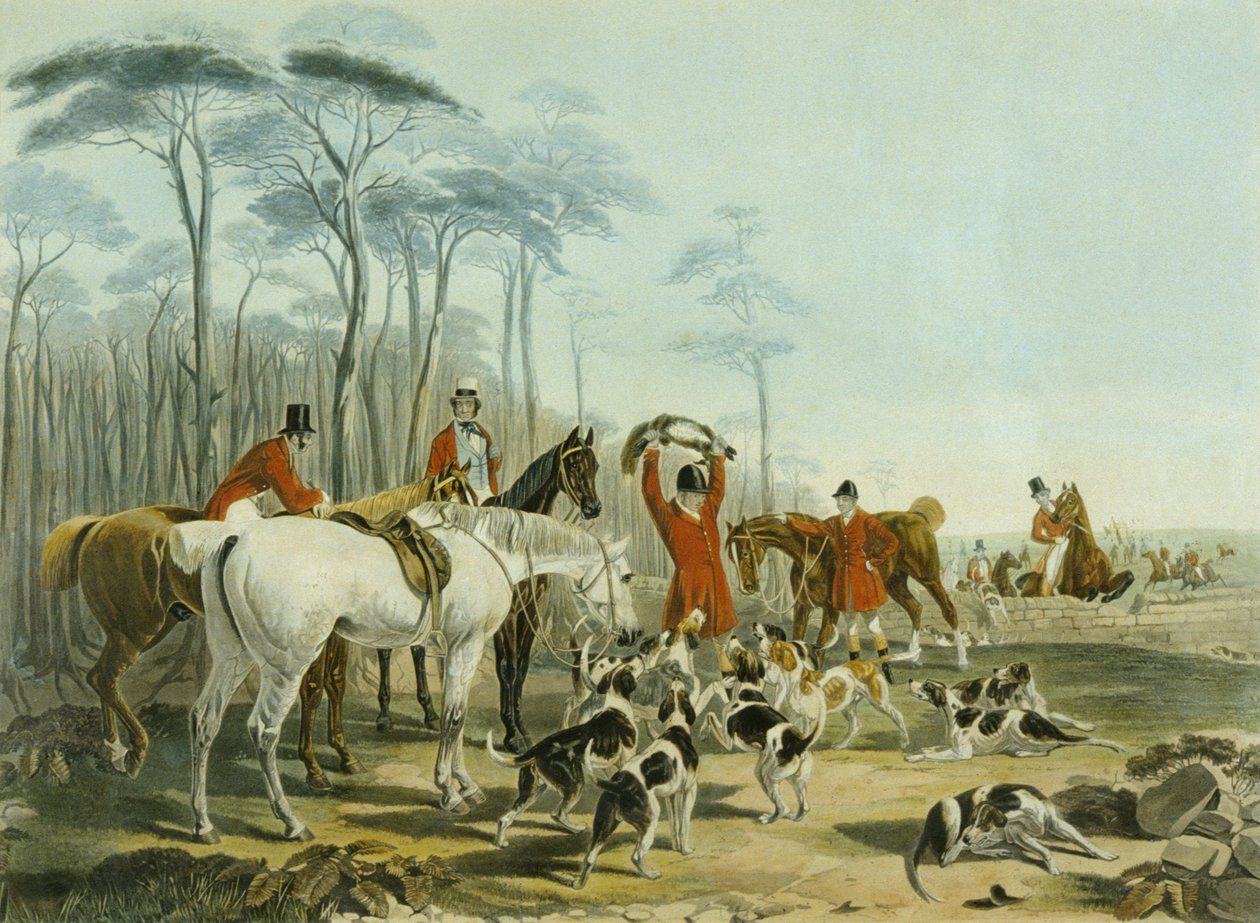 Huffman ve Mackrill tarafından oyulmuş Ölüm, (renkli gravür) by John Frederick Herring Snr