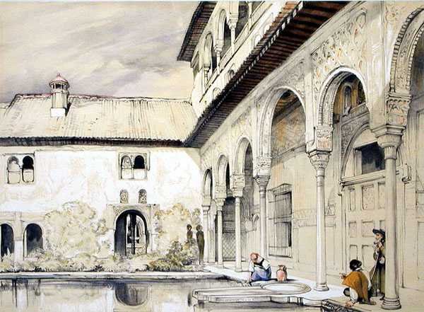Myrtles Mahkemesi by John Frederick (after) Lewis