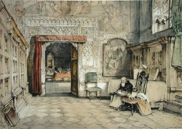 Sala Capitular, Toledo, Charles Joseph Hullmandel (1789-1850) tarafından oyulmuş 