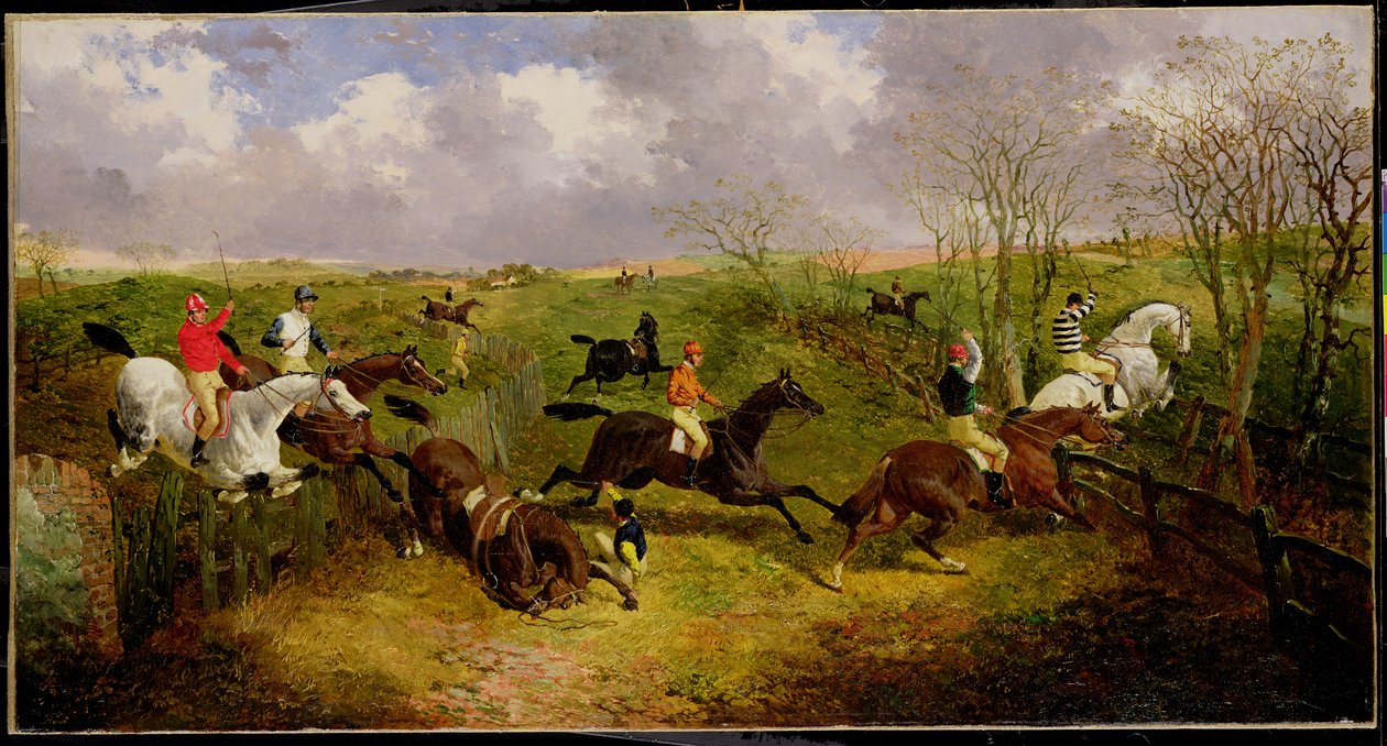 Engelli Koşu (tuval üzerine yağlı boya) by John Frederick Herring Jnr