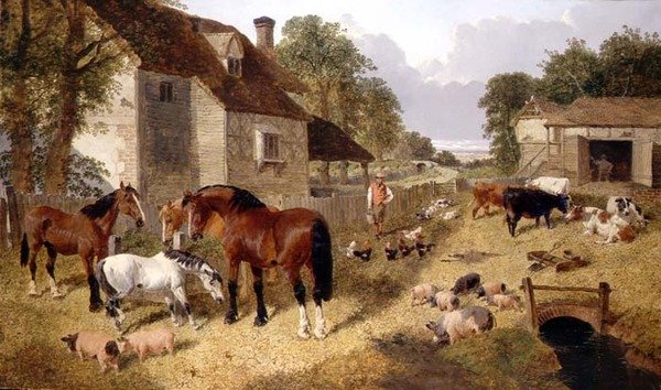 Çiftlik Sahnesi (tuval üzerine yağlı boya) by John Frederick Herring Jnr