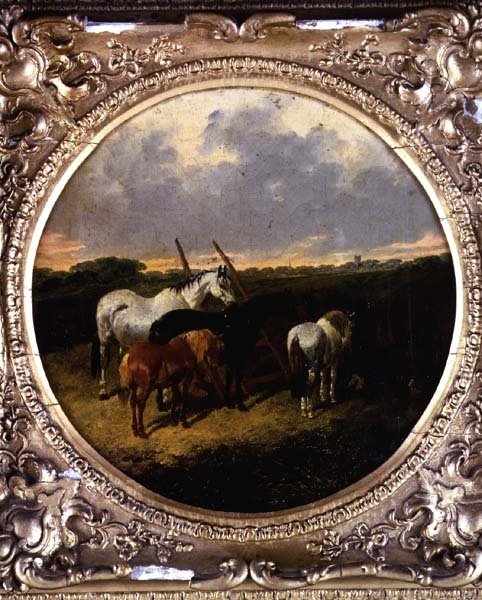 Çayırda Tekerlekli Atlar by John Frederick Herring Jnr