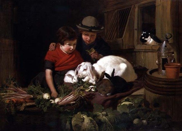 tavşan meraklıları by John Frederick Herring Senior
