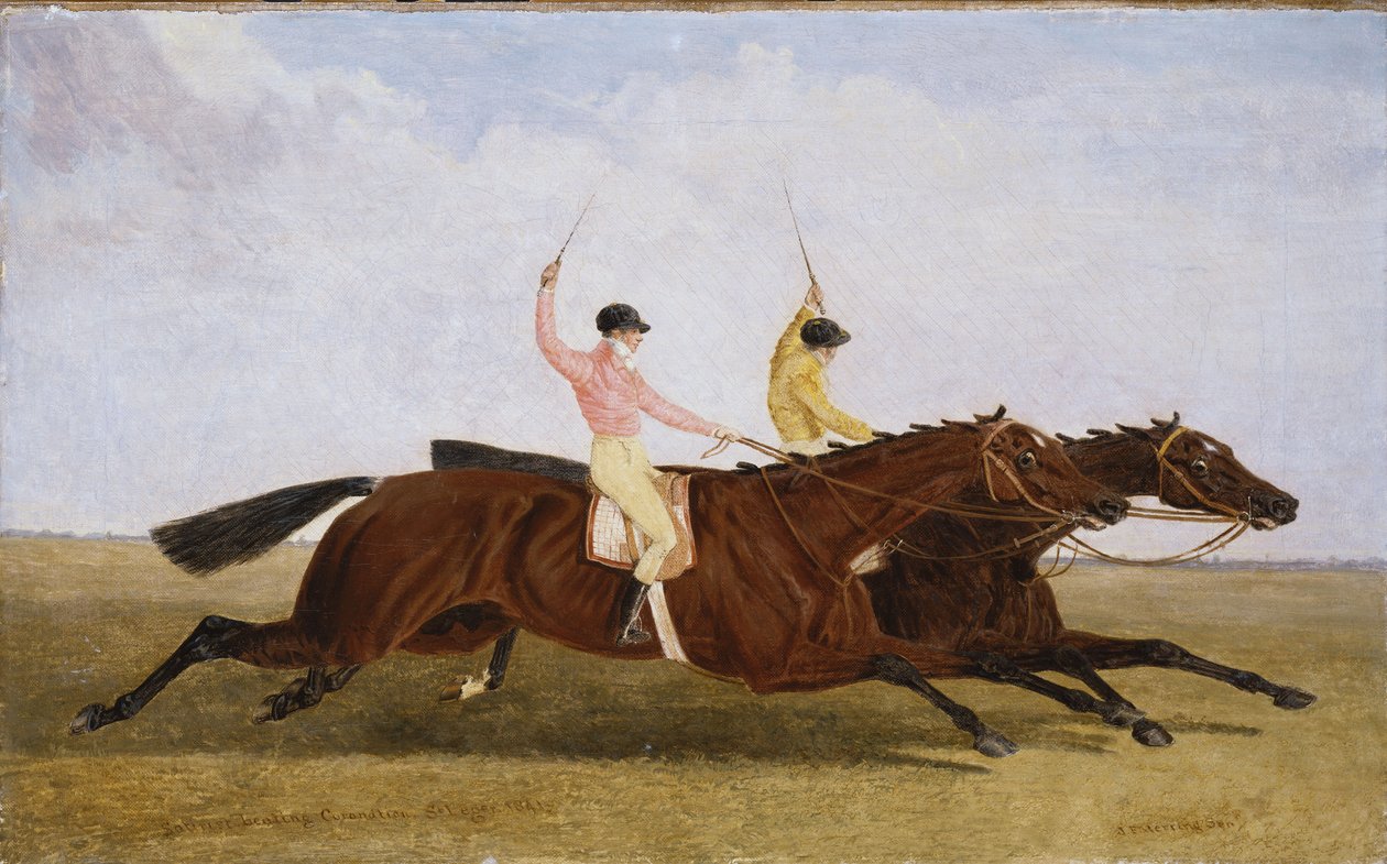 William Scott ile Hicivci, John Day Up ile Taç Giydirmeyi Yendi - St. Leger 1841 by John Frederick Herring Senior