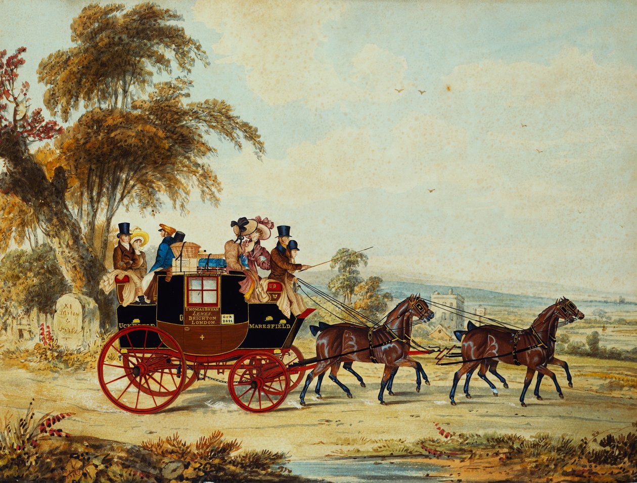 Brighton - Açık Yolda Londra Koçu, 1831 by John Frederick Herring Senior