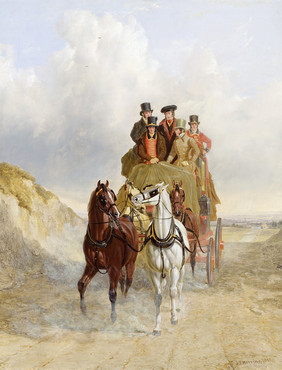 Yolda Kraliyet Posta Koçu, 1841 by John Frederick Herring Senior