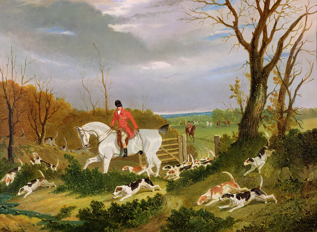 The Suffolk Hunt - Going to Cover near Herringswell  by John Frederick Herring Senior