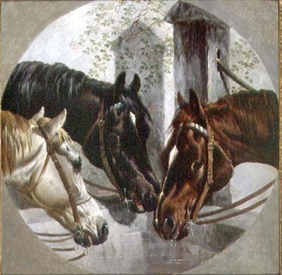 Üç arkadaş by John Frederick Herring Senior