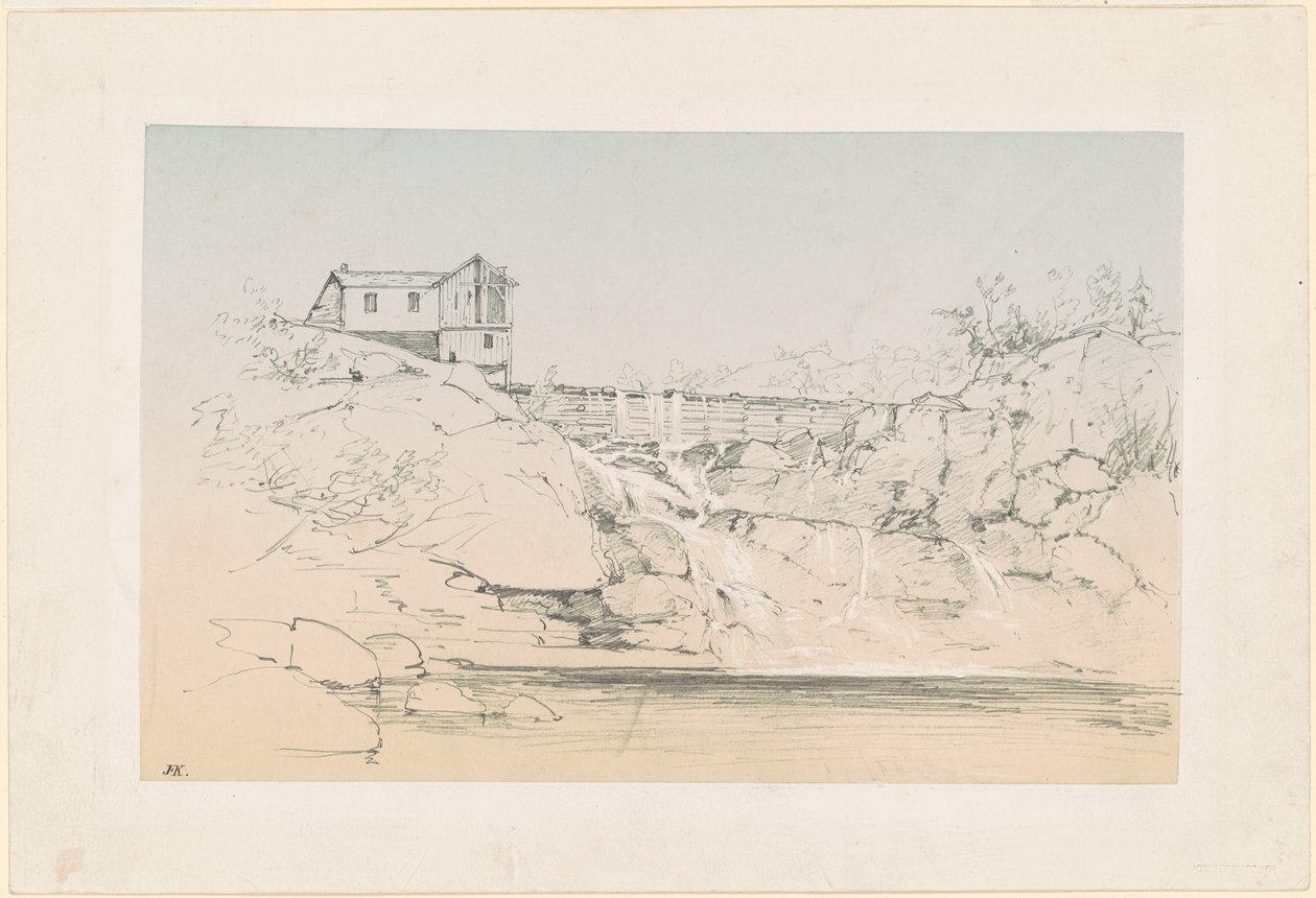 Barajın Yanında Bina by John Frederick Kensett
