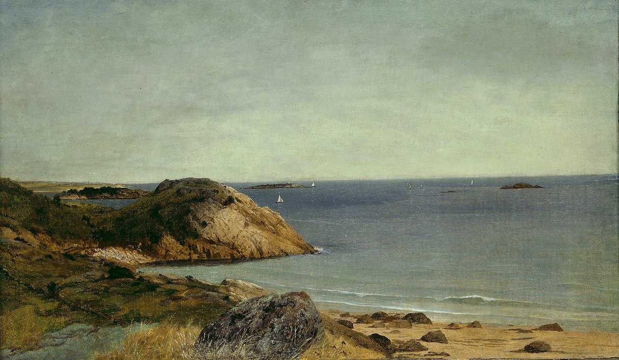 Rocky Coast, 1860 dolayları (tuval üzerine yağlı boya) by John Frederick Kensett