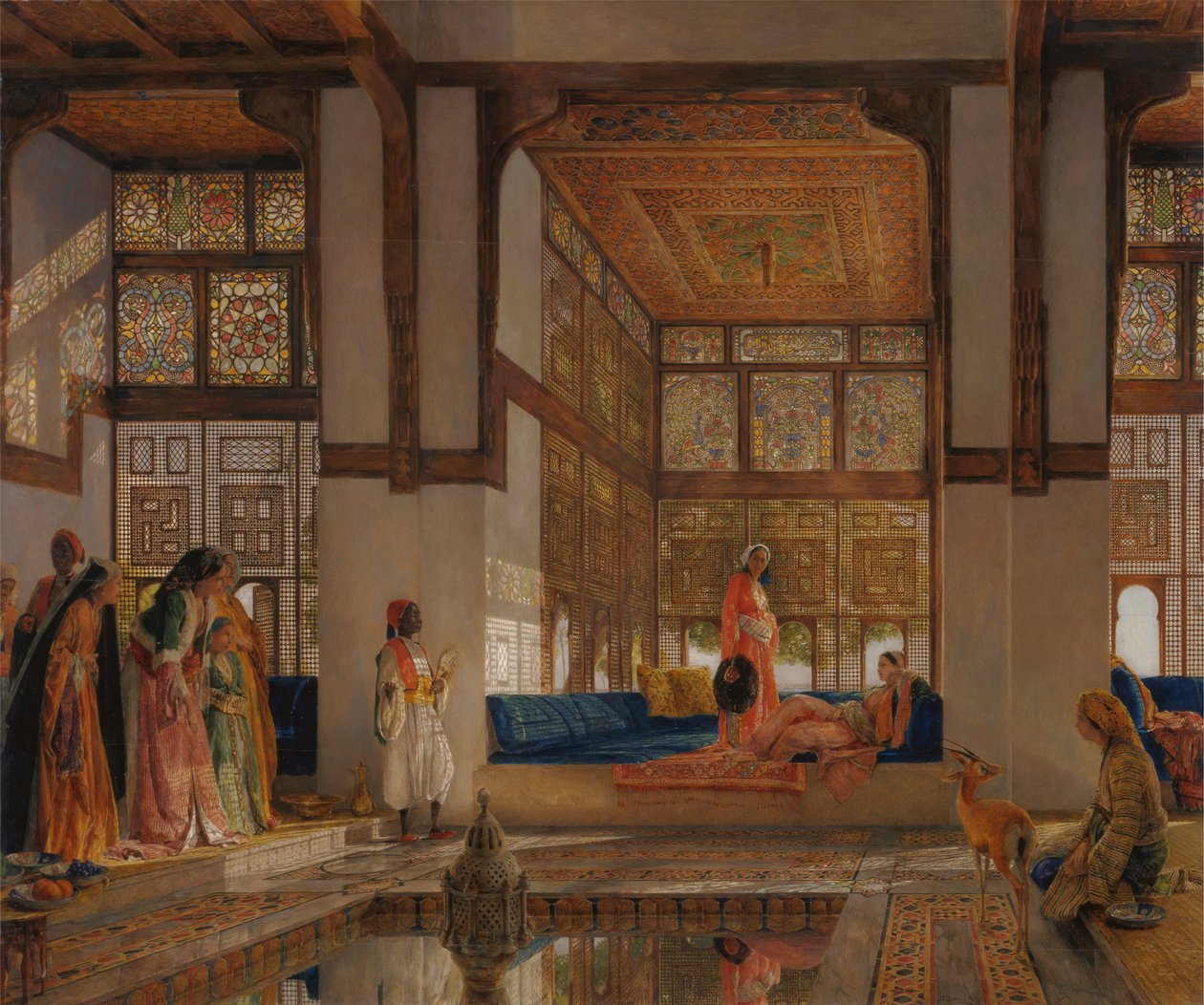 Ziyaretçi Kabul Eden Bayan (Resepsiyon) by John Frederick Lewis