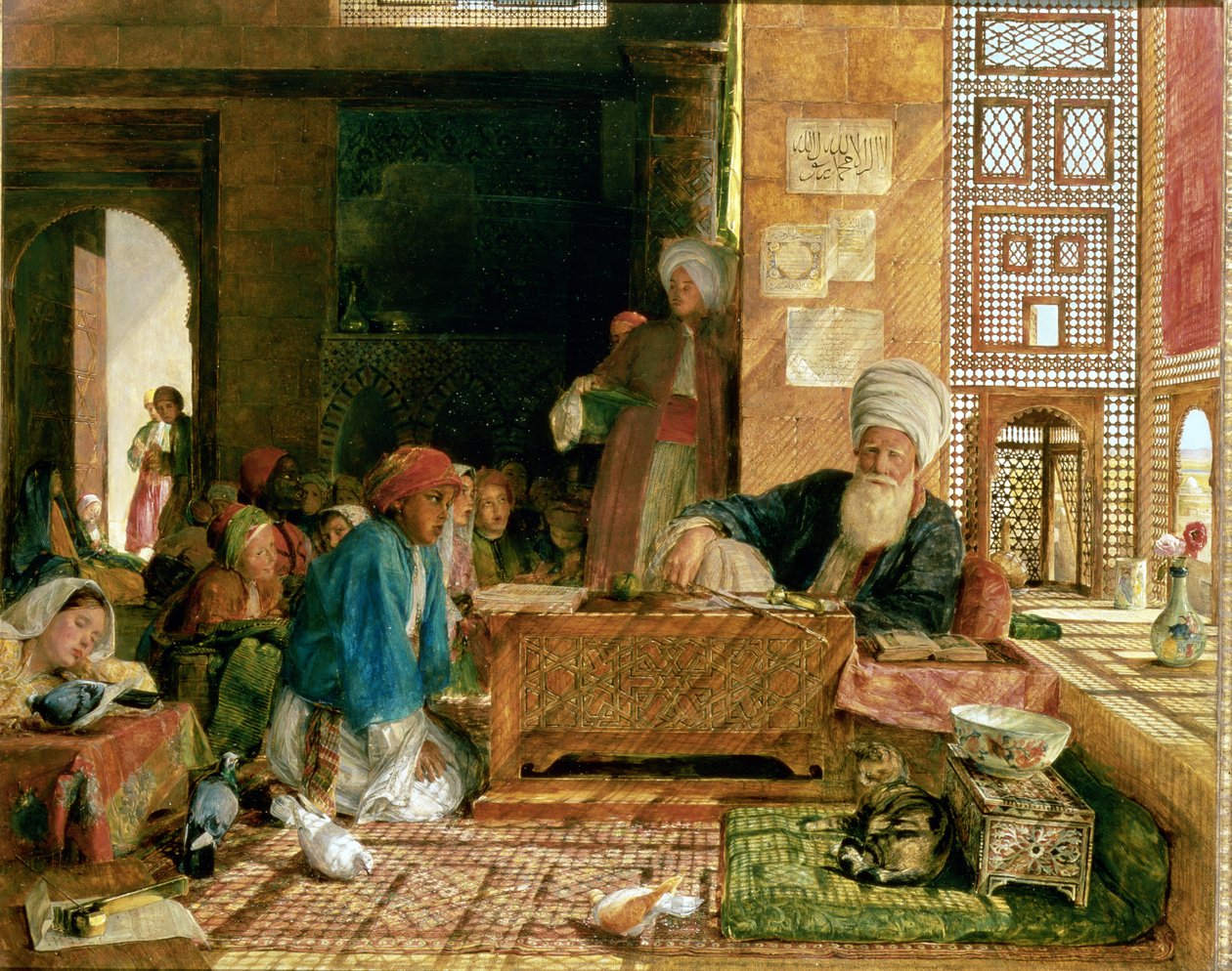 Bir Okulun İç Mekanı, Kahire (ayrıca bkz. 22700 ve 43799) by John Frederick Lewis