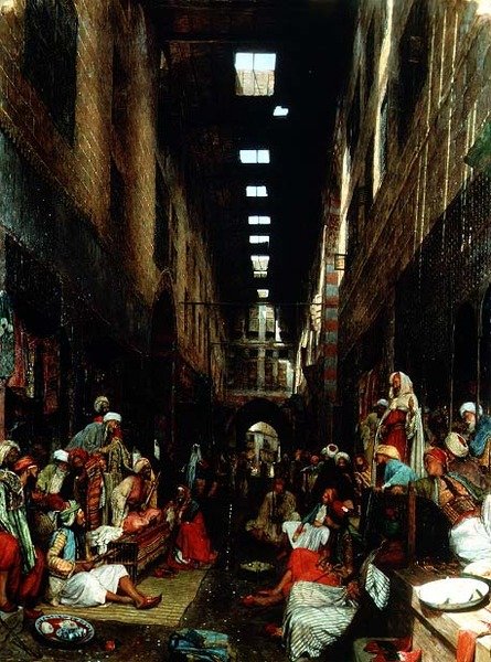 El Khan Khallil, Kahire Bezestein Çarşısı by John Frederick Lewis