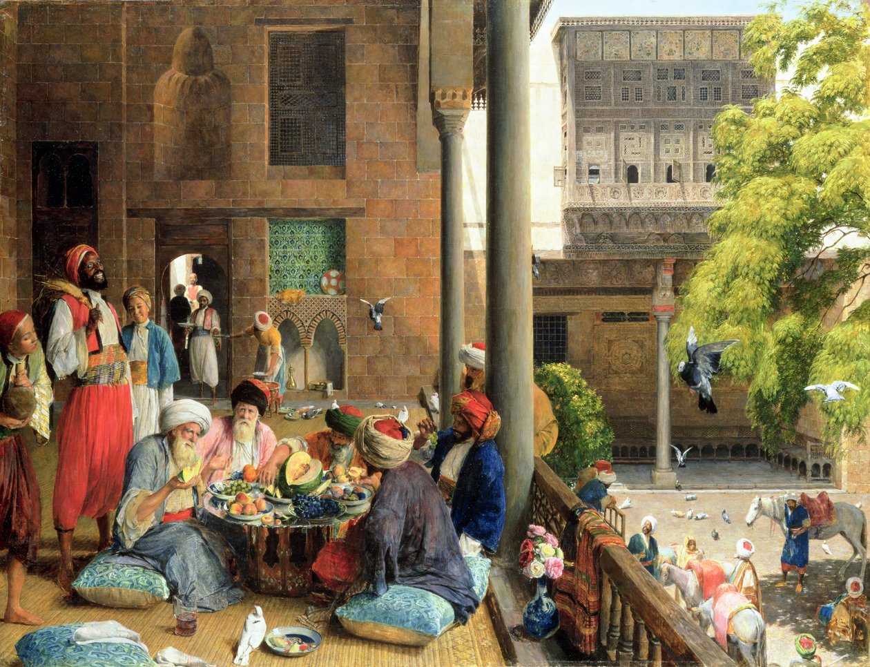 Öğle Yemeği, Kahire, 1875 by John Frederick Lewis
