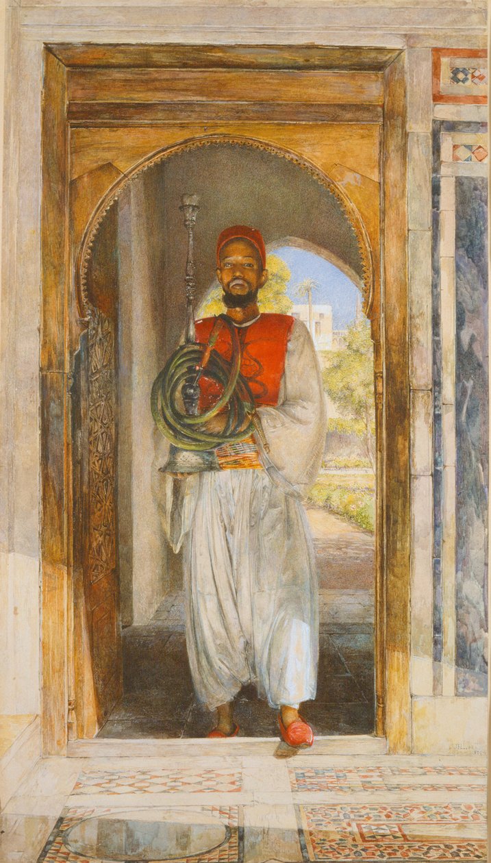 The Pipe Bearer, 1859 (kalem, mürekkep, yıkama ve pastel boya) by John Frederick Lewis