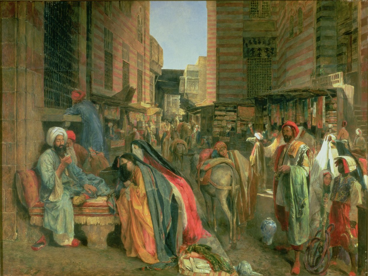 Ghooreyah Caddesi ve Camii, Kahire (panel) by John Frederick Lewis