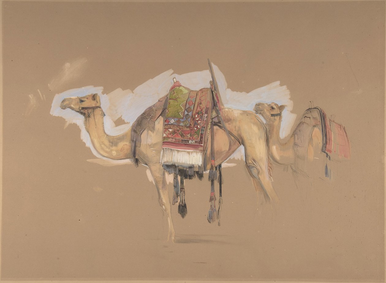 İki Deve, ca. 1843. by John Frederick Lewis