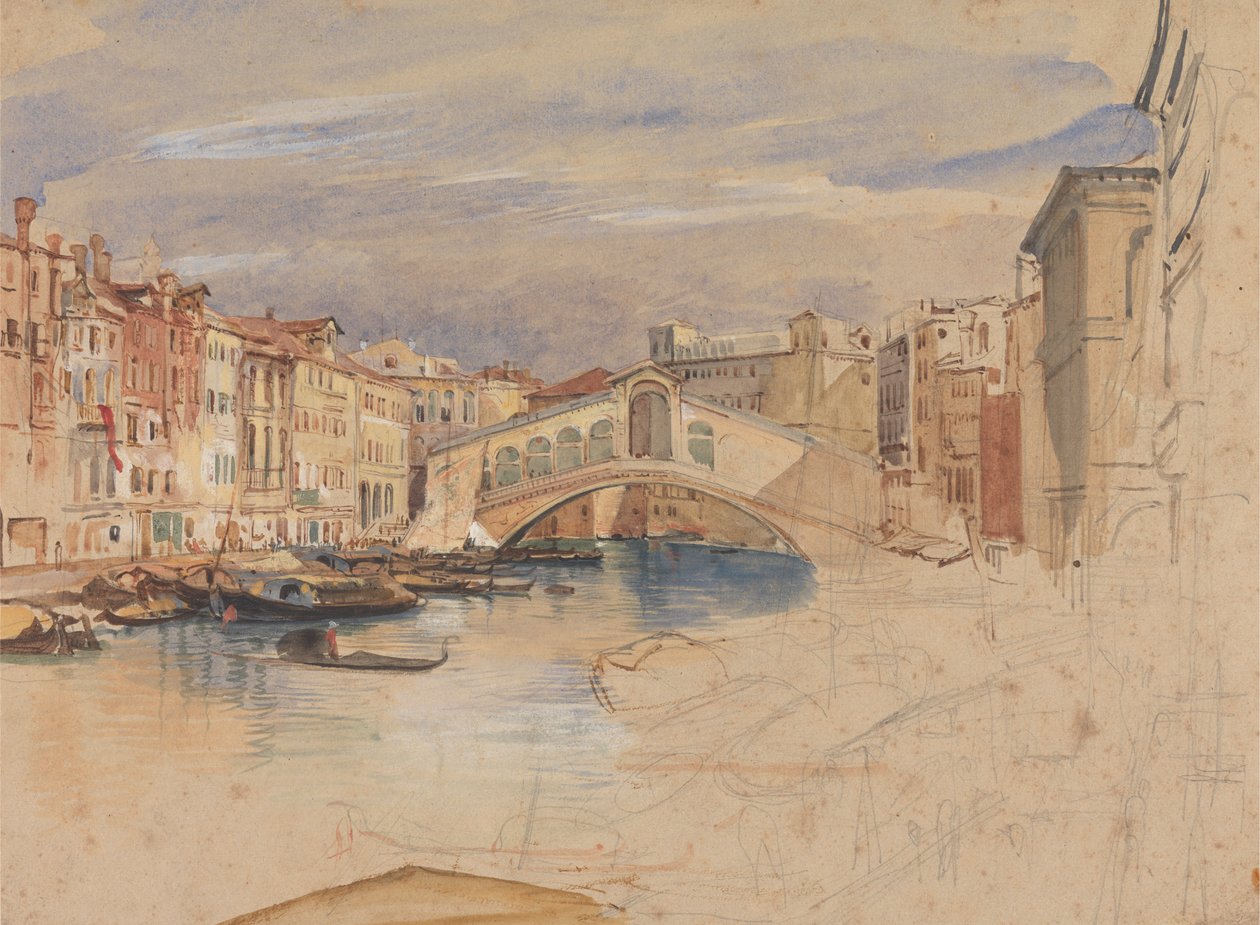 Venedik: Büyük Kanal ve Rialto by John Frederick Lewis
