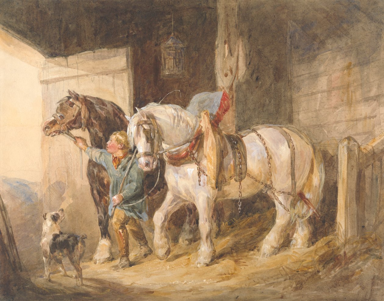 Araba Atlı Ahır Oğlanı by John Frederick Tayler